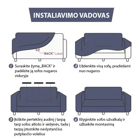 Kalėdinis universalus elastingas sofos užvalkalas