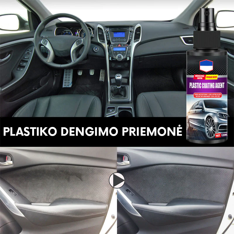 Automobilio odos ir plastiko dengimo priemonė