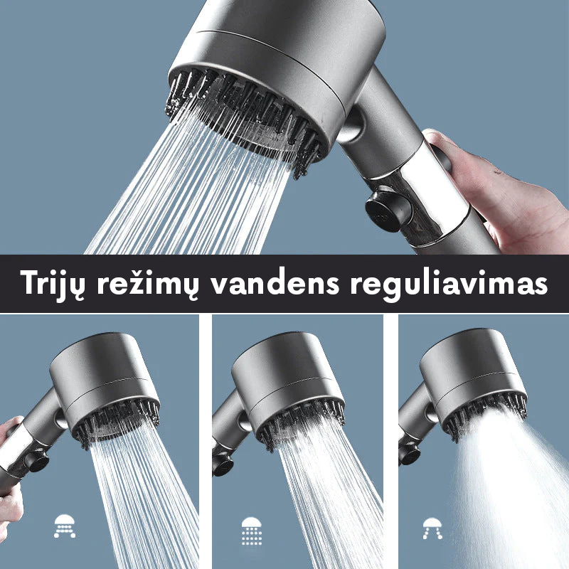 Daugiafunkcinė aukšto slėgio dušo galvutė