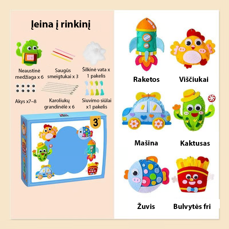 „Pasidaryk pats“ lėlyčių siuvimo rinkinys