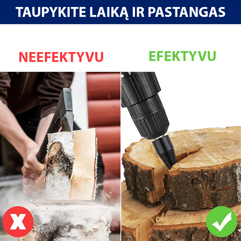 Medžio skaldymo grąžtas