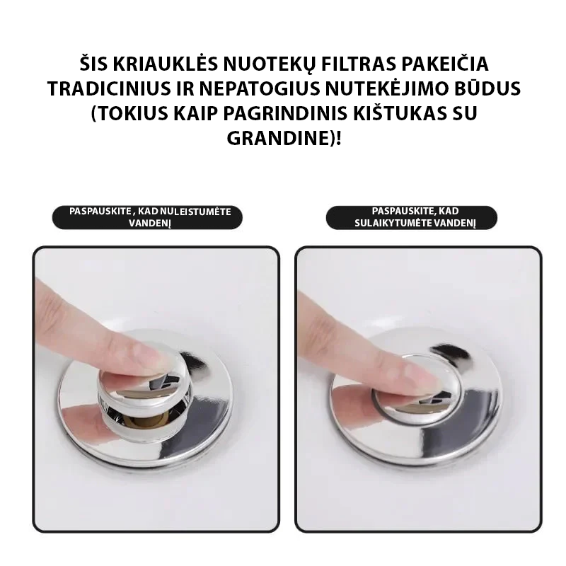 Kriauklės nuotekų filtras