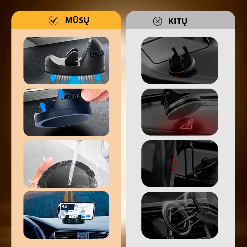 Stabilus telefono laikiklis automobiliui