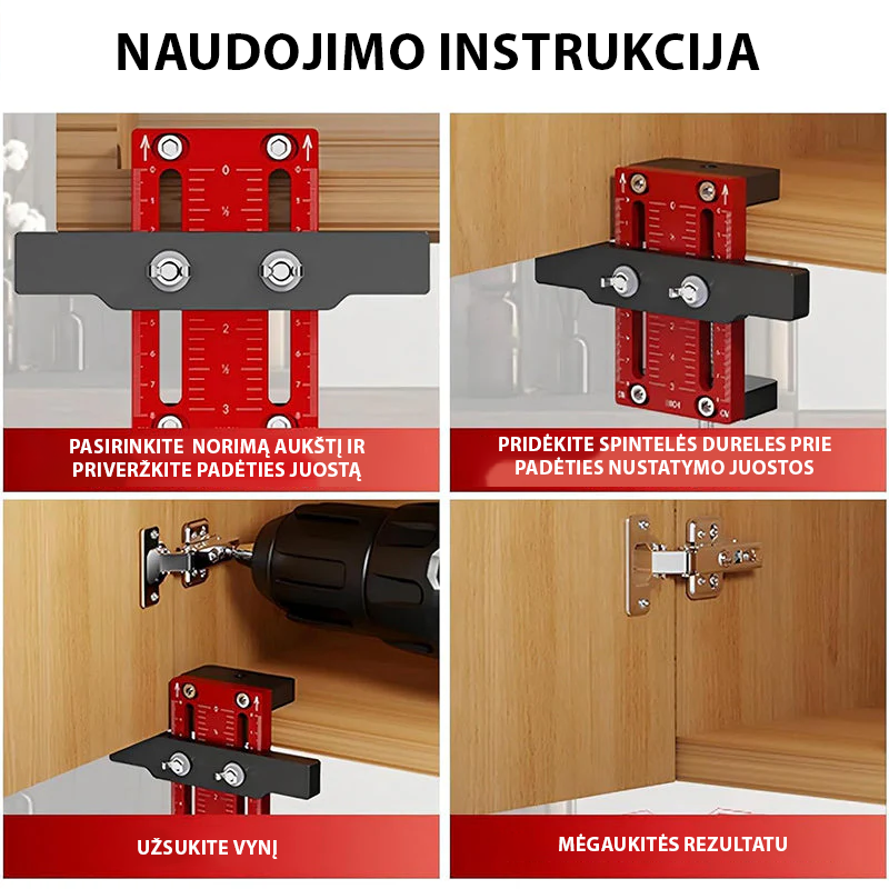 Spintelės durų padėties nustatymo įrenginys
