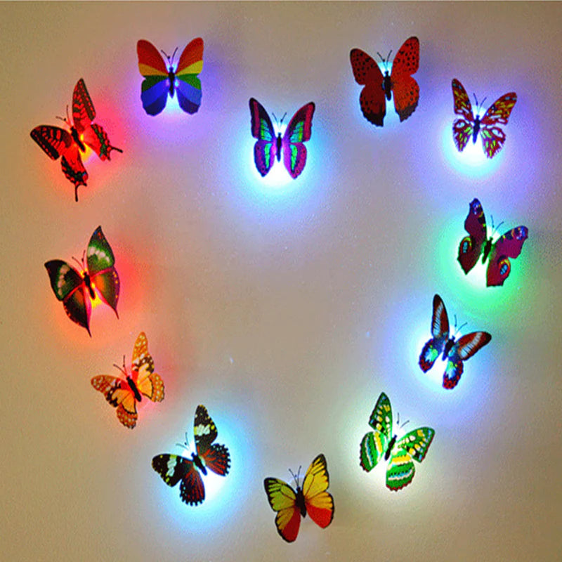 3D LED drugelių dekoracija