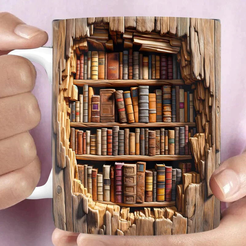 3D knygų puodelis