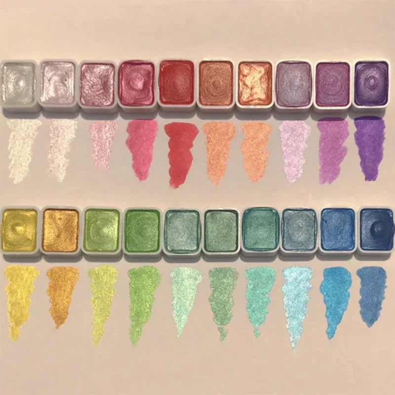 20 spalvų akvarelės rinkinys