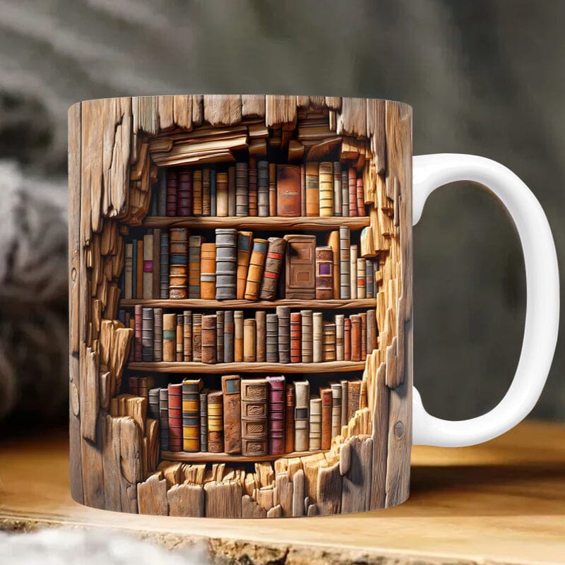 3D knygų puodelis