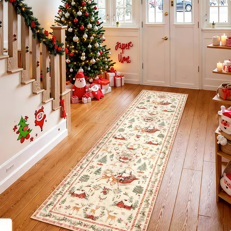 Kalėdinis ilgas grindų kilimas