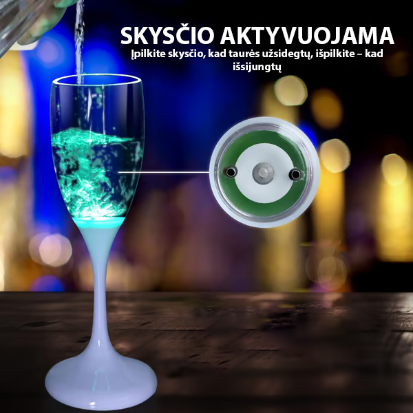 Švytinčios taurės