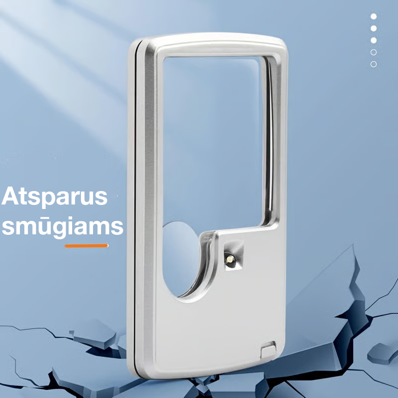 Padidinimo stiklas su LED apšvietimu