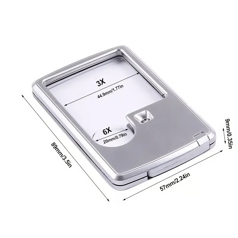 Padidinimo stiklas su LED apšvietimu